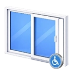 Baie vitrée coulissante en PVC avec seuil plat