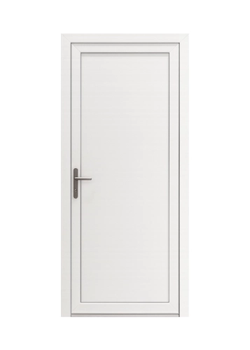 Configuration standard avec un seul vantail. Idéale pour la plupart des entrées résidentielles.